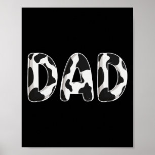 Cow Dad Birthday Family Matching Fathers Day Boy G Poster
