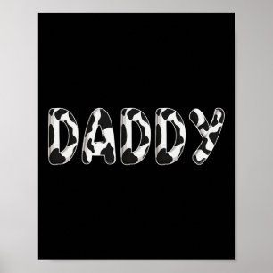 Cow Daddy Birthday Family Matching Fathers Day Boy Poster