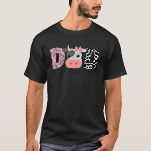 Cow Daddy Dad Of The Birthday For Girl Cow Farm Bi T-Shirt