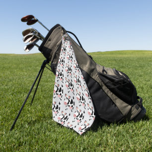 Cow Design Any Colour Background Golf Towel