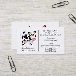 Cow Design Farmer Business Card