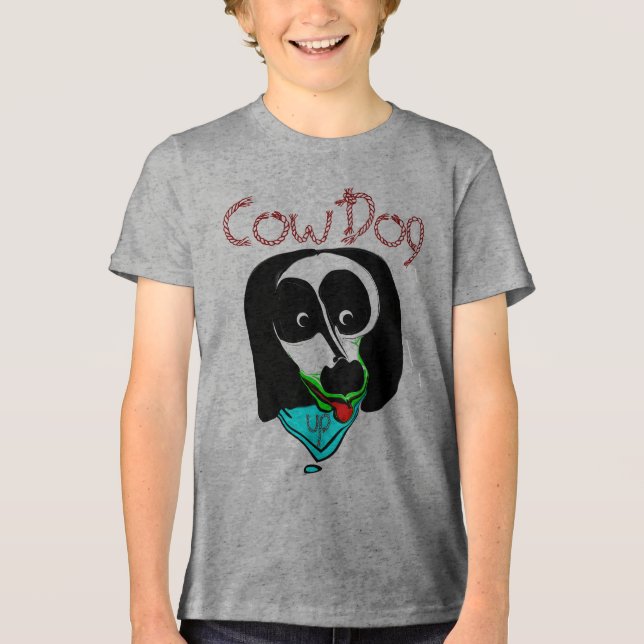 Cow Dog Tri-Blend Shirt (Front)