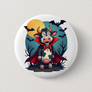 Cow Dracula Rises 6 Cm Round Badge
