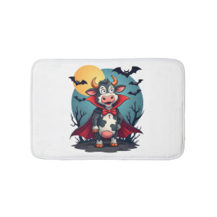 Cow Dracula Rises Bath Mat