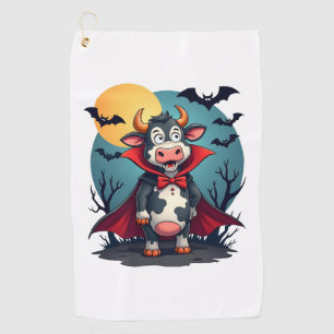 Cow Dracula Rises Golf Towel