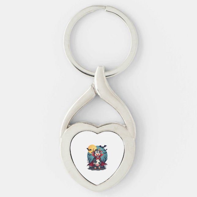 Cow Dracula Rises Key Ring (Front)