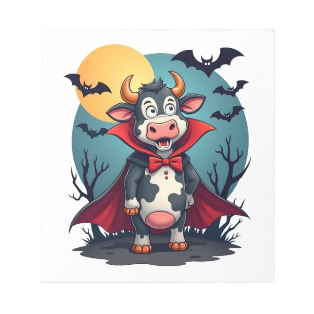 Cow Dracula Rises Notepad (Front)
