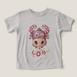 Cow Drawn in Childish Style