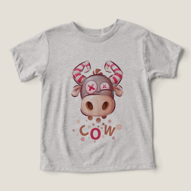 Cow Drawn in Childish Style (Design Front)