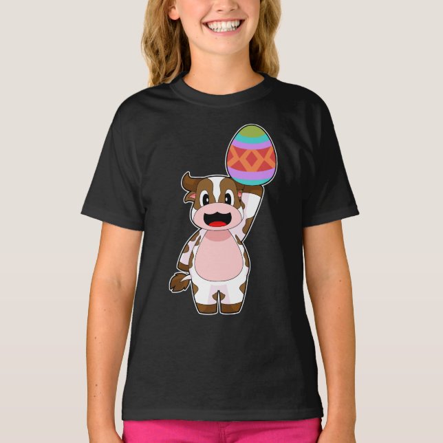 Cow Easter Easter egg T-Shirt (Front)