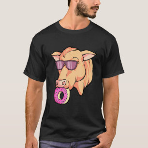 Cow Eating Doughnut Party For Cow T-Shirt