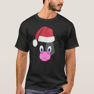 Cow Face Animal Big Cute Face Costume Christmas T-Shirt
