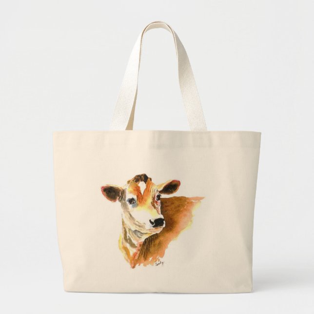 cow face tote bag (Front)