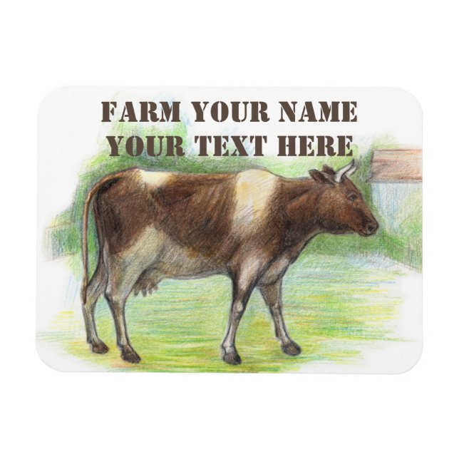 Cow farm  magnet (Horizontal)