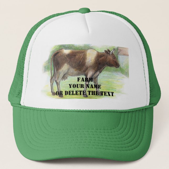 Cow farm  trucker hat (Front)