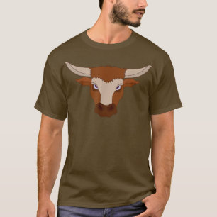 Cow farmer bull face beef figure bovine cattle far T-Shirt