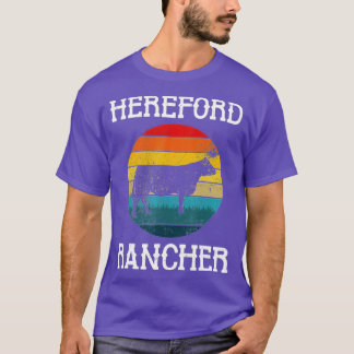 Cow Farmer Cattle Hereford Rancher T-Shirt