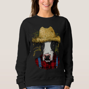 Cow Farmer Farming Agriculture Rancher Farm Animal Sweatshirt