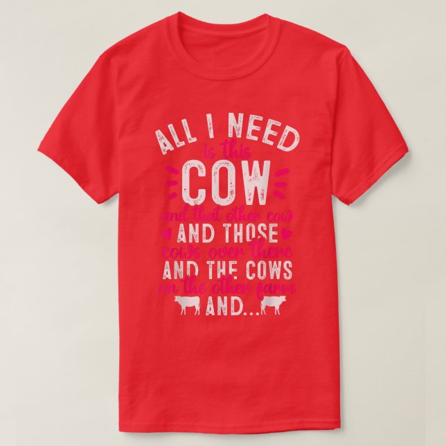 Cow Farmer Farming Gift  T-Shirt (Design Front)