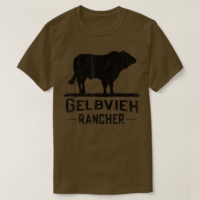 Cow Farmer  Gelbvieh Rancher  T-Shirt (Design Front)