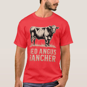 Cow Farmer - Red Angus Rancher T-Shirt