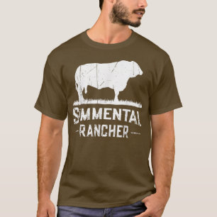Cow Farmer Simmental Rancher T-Shirt