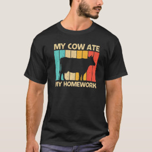 Cow For Kids Boys Farm Animal Cow  Dairy Farmer T-Shirt