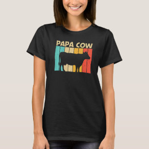 Cow For Men Dad Farm Animal Cow Dairy Farmer T-Shirt