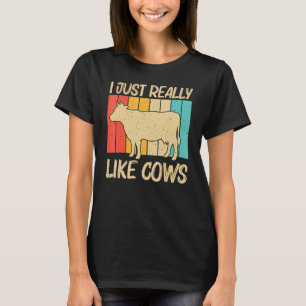 Cow For Men Women Cow Farmer Dairy Farming T-Shirt
