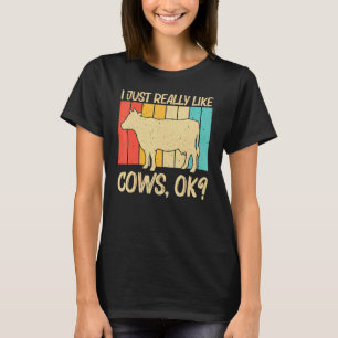 Cow For Men Women Cow Farmer Dairy Farming T-Shirt
