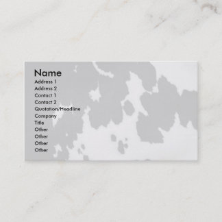Cow fur business card