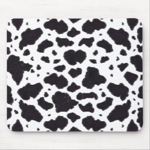 Cow fur mouse pad