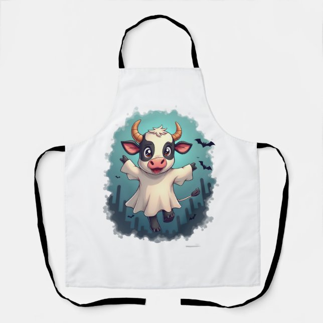 Cow Ghost Boo-levard Apron (Front)