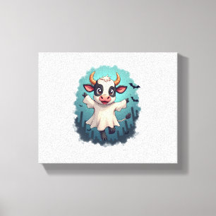 Cow Ghost Boo-levard Canvas Print
