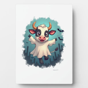 Cow Ghost Boo-levard Plaque
