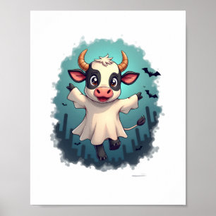 Cow Ghost Boo-levard Poster