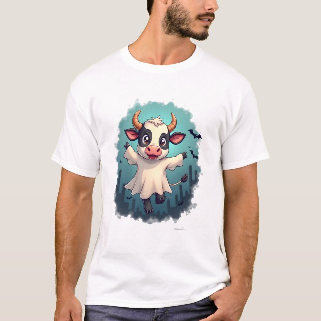 Cow Ghost Boo-levard T-Shirt (Front)
