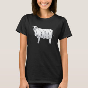 Cow Ghost Milk Cow Girl Dairy Farmer Butcher Hallo T-Shirt