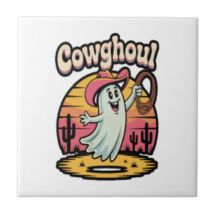Cow Ghoul Halloween Spooky Tile