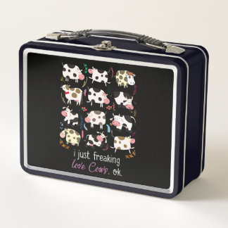 Cow Gift | I Just Freaking Love Cows OK Metal Lunch Box