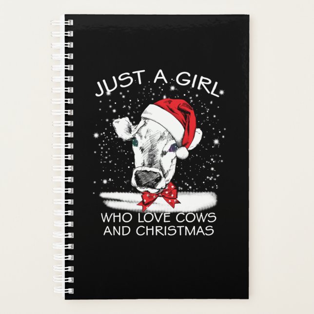 Cow Gift | Just A Girl Who Love Cows And Christmas Planner (Front)