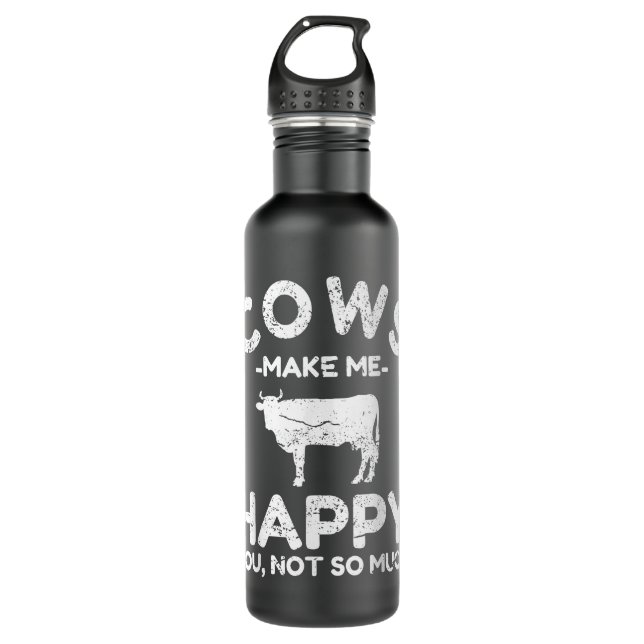 Cow Gifts for Cow Lovers - Funny Cow Humour  710 Ml Water Bottle (Front)