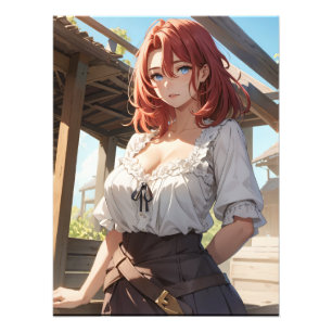 Cow Girl Anime Poster - Rustic Charm from Goblin S