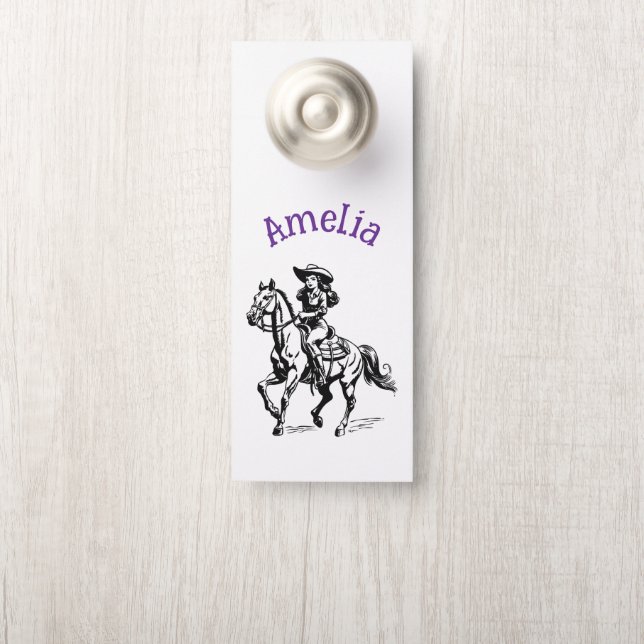 Cow Girl Door Hanger (On Knob)