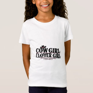 Cow Girl Flower Girl  T-Shirt