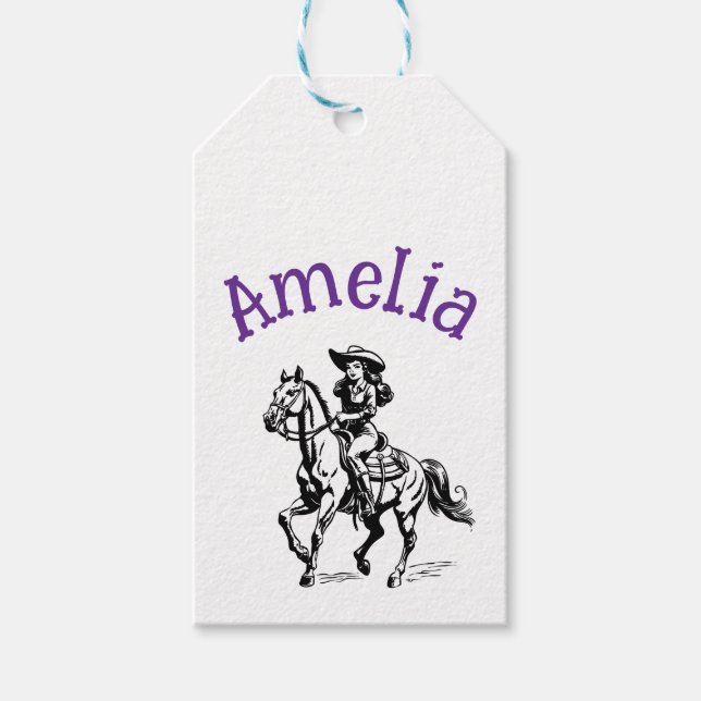 Cow Girl Gift Tags (Front)