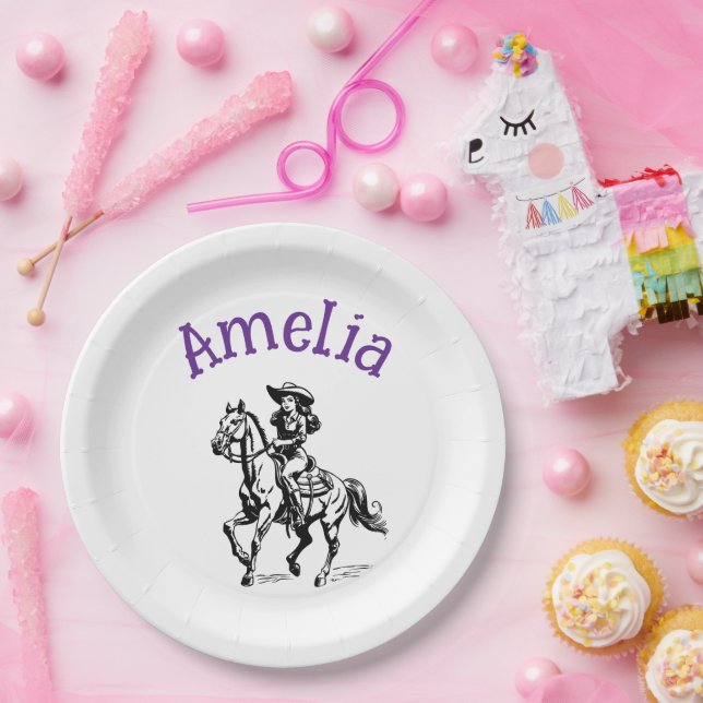 Cow Girl Paper Plate (Party)