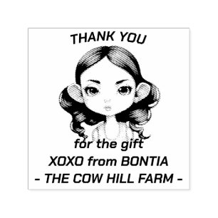 Cow girl Party Self-inking Stamp
