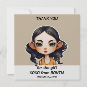 Cow girl Party Thank You Card