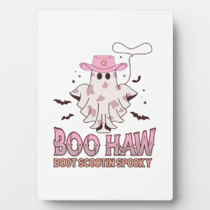 Cow girl Spooky Funny Western Halloween Plaque